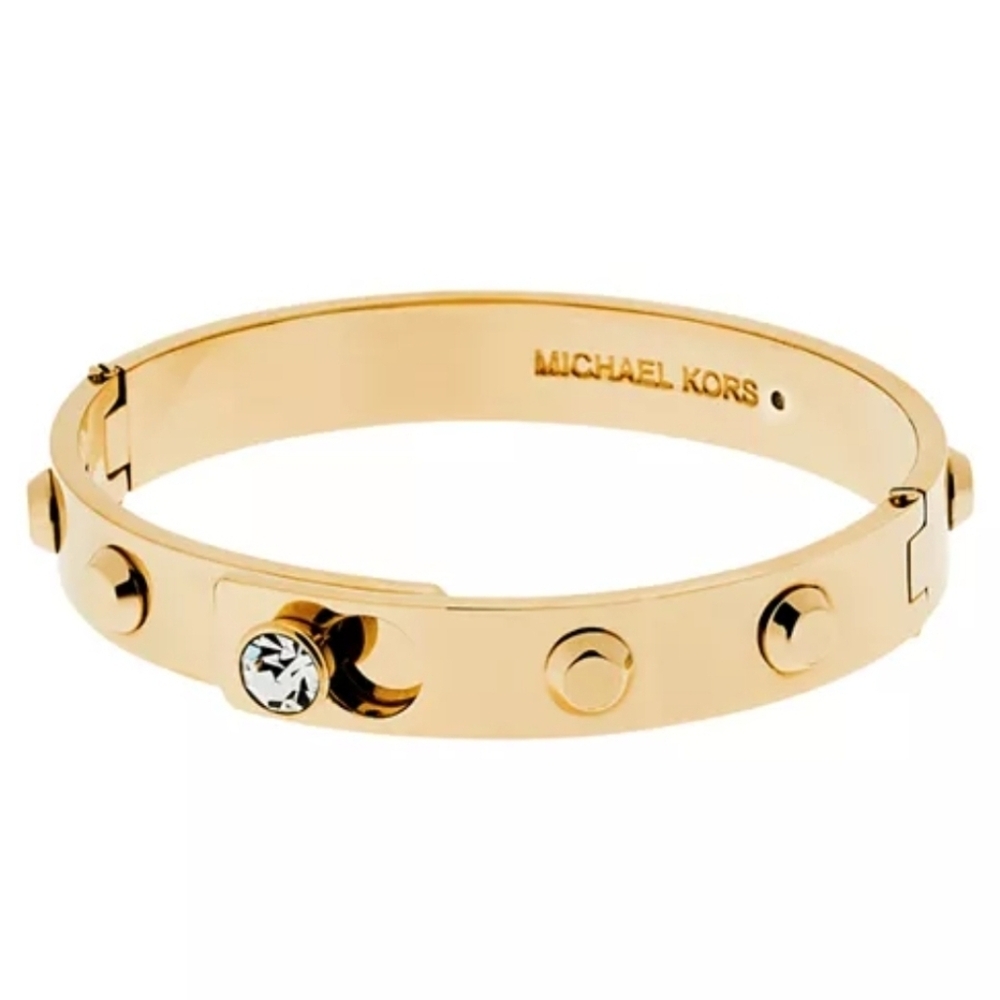 Michael Kors Astor Hinge Bangle In Rose Gold NWT
